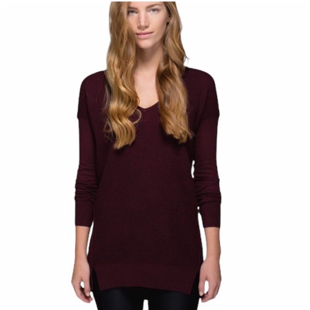 Lululemon The Sweater Life Heathered Bordeaux